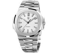 RollsTimi Montre pour Homme Paganini Design PD-1728 Bleu Ciel Boîtier en Acier Inoxydable de 40 mm Verre Saphir synthétique Chronographe mécanique à remontage Automatique ST16