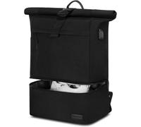 Rolltop Sac À Dos Pour Femme Imperméable Pour Ordinateur Portable, Noir Sac A Dos De Voyage Sac À Dos Léger Avec Compartiment À Chaussures Gym Bag Homme De Sport[H3133] Noir