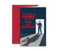 RollupJoy Carte de Saint-Valentin d'horreur Michael Myers pour mari, épouse, carte d'anniversaire de film, cadeau d'anniversaire pour petite amie, petit ami, « I'M Going to Murder You with Love and
