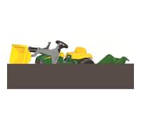 Tracteur à pédales enfant JOHN DEERE avec chargeur et remorque Rolly Kid - Vert et Jaune - 3 ans et plus