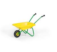 Rolly Toys Brouette pour enfants (couleurs jaune/vert, brouette en plastique avec armature métallique, pour enfants à partir de 2 ans, supporte jusqu'à 15 kg) 270873