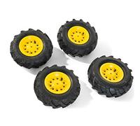 Rolly Toys - 40 930 3 - Accessoire Pour Véhicule - 2 Pneus Souples De 310 x 95 cm + 2 Pneus Souples De 325 x 110 cm - Jantes Jaunes, Jaune