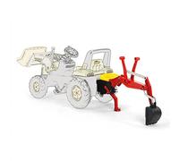 Rolly Toys - 40 932 7 - Accessoire pour Véhicule - Excavateur Arrière Rollyheckbagger, De Couleur Rouge.
