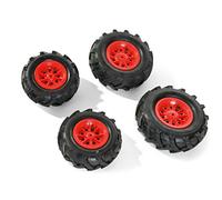 Rolly Toys - 40 985 3 - Accessoire Pour Véhicule - 2 Pneus Souples De 95 x 260 cm + 2 Pneus Souples De 325 x 110 cm - Jantes Rouges