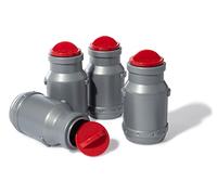 Rolly Toys 409389 RollyMilk Lot de 4 Pots à Lait pour Tracteur à pédales avec cavité de Transport (remplissables, avec Couvercle Amovible)