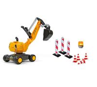 Rolly Toys 421220 Kit de Chantier avec rollyDigger et Accessoires de sécurité (kit avec Pelleteuse, 3 balises, 4 pylônes et feu Clignotant, Rotatif, à partir de 3 Ans)