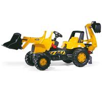 Rolly Toys - 81 200 4 - Tracteur À Pédales - Rollyjunior Jcb + Pelle Avant + Excavateur Arrière