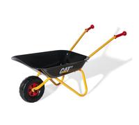 Rolly Toys Brouette pour enfants à partir de 2,5 ans CAT (Couleur jaune/noir, en métal, jouet supportant jusqu'à 25 kg, outils de jardin ) 271818