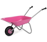 Rolly Toys Brouette pour enfants (Couleur rose/argent, brouette de jardin, brouette en métal, jouet pour enfants à partir de 2,5 ans, supportant jusqu'à 25 kg, outil de jardin rose pour enfants)