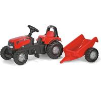 Rolly Toys Case 1170 CVX Tracteur à pédales avec remorque, attelage arrière, arceau de sécurité