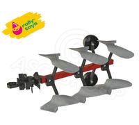 Rolly Toys - Charrue - 3 Furrow Métal & Plastique - Réversible Design - Cadre