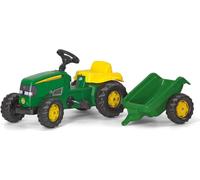 rolly toys Kid Tracteur à pédales avec remorque John Deere, dimensions : 134x47x52 cm ; 01 219 0