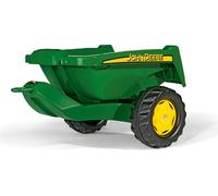 Rolly Toys Remorque rollyKipper II John Deere pour véhicules à pédales, remorque de tracteur