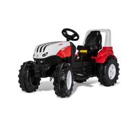 Rolly Toys rollyFarmtrac Steyr 6300 Terrus CVT 720002 Tracteur à pédale (à partir de 3 Ans, pneus Silencieux, siège réglable en Longueur et en Hauteur), Rouge