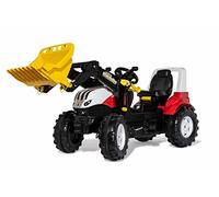 Rolly Toys RollyFarmtrac Steyr 6300 Terrus CVT 730001 (3-8 Ans, pneus Silencieux, siège réglable en Longueur et en Hauteur), Rouge