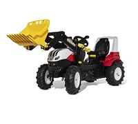 Rolly Toys rollyFarmtrac Steyr 6300 Terrus CVT 730025 (de 3 à 8 Ans, avec Chargeur rollyTrac et Roues rollyAir, siège réglable en Longueur et en Hauteur), Rouge