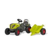 Rolly Toys Tracteur à pédale rollyKid CLAAS AXOS 240 015047 – remorque, chaîne réglable, 2,5–5 ans