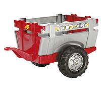 Rolly Toys - Rouge / Argent Ferme Remorque Lamelle Design pour Pédale Tracteur
