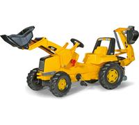 Rolly Toys Tracteur à pédales CAT + chargeur frontal, Pelleteuse, Jouets de sable, Chantier