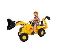 Rolly Toys - Tracteur à pédales Caterpillar + pelle avant + excavatrice