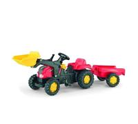 Rolly Toys Tracteur A Pedales Enfant Et Remorque Rolly Kid X Rouge