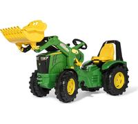 Rolly Toys Tracteur à pédales Premium John Deere 8400R avec chargeur frontal, pneus silencieux