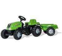 Rolly Toys- Tracteur à pédales + remorque, 01 216 9, De Couleur Vert