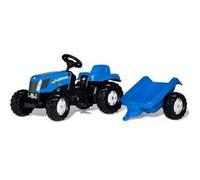 Rolly Toys Tracteur a Pedales + Remorque rollyKid New Holland Bleu G