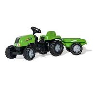 Rolly Toys Tracteur a Pedales + Remorque rollyKid-X Vert Vert G