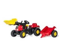 Rolly Toys Tracteur a Pedales rollyKid-X + remorque Rood G