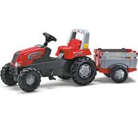 Rolly Toys Tracteur à pédales RT avec remorque, siège réglable, pneus silencieux
