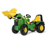 Rolly Toys Tracteur John Deere rollyX-Trac Premium avec Chargeur rollyTrac (dérailleur à 2 Vitesses, Frein à Main, pour Enfants de 3 à 10 Ans, siège réglable, Tracteur avec pneus Silencieux) 651078