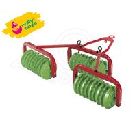 Rolly Toys - Tripple Disque Harrow - Cambridge Roller - Pour Pédale Tracteur