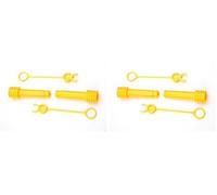 Rolly Toys X59901700000 Kit de pièces de Rechange, 2 boulons et 2 Pinces, Jaune, Accessoires pour remorque Rolly Toys et Trac (Lot de 2)