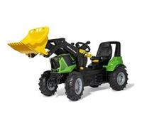 Rolly Toys RollyFarmtrac Deutz Agrotron 8280 TTV 730094 - Véhicule à pédale (avec Chargeur rollyTrac, pour Enfants de 3 à 8 Ans, siège réglable en Longueur et en Hauteur, pneus gonflables) - Grand