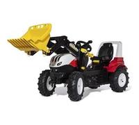 Rolly Toys RollyFarmtrac Steyr 6300 Terrus CVT 730025 (à partir de 3 à 8 Ans, avec Chargeur rollyTrac et rollyAir Tyres, siège réglable en Longueur et en Hauteur), Rouge
