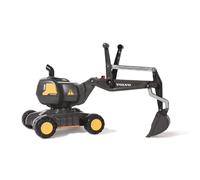 Rolly Toys rollyDigger Volvo EW160 Pelleteuse jouet (pour enfants de 3 à 5 ans, pelle en plastique, couleur gris/jaune) 421152, 102 x 43 x 74 cm