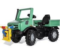 RollyToys Forst Unimog Véhicule à pédales vert pour enfants à partir de 3 ans, avec treuil