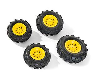 RollyToys Pneus pneumatiques pour véhicules à pédales (compatibles avec les tracteurs à pédales rollyTrac, accessoire pour véhicules pour enfants, pneus de rechange) 409860