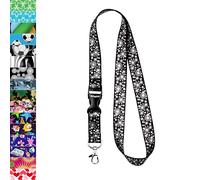 Rolseley Cordon tour de cou pour porte-badges avec clip en métal 1 cercle noir.