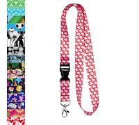 Rolseley Cordon tour de cou pour porte-badges avec clip en métal 1 cœur rose.