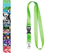 Rolseley Cordon tour de cou pour porte-badges avec clip en métal 1 floral vert clair.