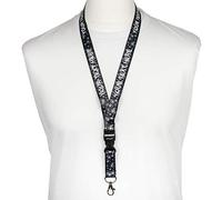 Rolseley Cordon tour de cou pour porte-badges avec clip en métal Cercles noirs + texte
