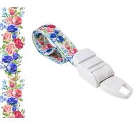 ROLSELEY Garrot Médical Professionnel Avec Boucle A Déclenchement Rapide Et Lent, Bande Elastique En Polyester Sans Latex, Motif Blanc en Fleurs Délicates, Idée Cadeau Pour Infirmière
