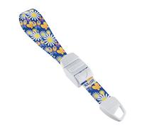 ROLSELEY Garrot Médical Professionnel Avec Boucle A Déclenchement Rapide Et Lent, Bande Elastique En Polyester Sans Latex, Motif en Marguerite sur Bleu, Idée Cadeau Pour Infirmière