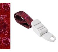 ROLSELEY Garrot Médical Professionnel Avec Boucle A Déclenchement Rapide Et Lent, Bande Elastique En Polyester Sans Latex, Motif En Coeurs Rouge, Idée Cadeau Pour Infirmière