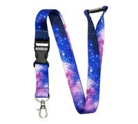 ROLSELEY Lanière tour de cou galaxie et astrologie avec clip métal amovible et sécurité pour badge identité et laissez-passer, usage quotidien au bureau