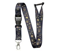 ROLSELEY Lanière tour de cou galaxie et astrologie avec clip métal amovible et sécurité pour badge identité et laissez-passer, usage quotidien au bureau