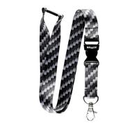 RolSeley Multicolore Cordon - Lanière Tour de Cou pour Porte-Badges avec Clip en métal - avec l' Attache Se Détacher de Sécurité (Kohlefaser-Muster)