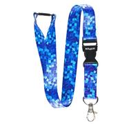 RolSeley Multicolore Cordon - Lanière Tour de Cou pour Porte-Badges avec Clip en métal - avec l' Attache Se Détacher de Sécurité (Blaues Mosaik)